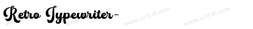 Retro Typewriter字体转换